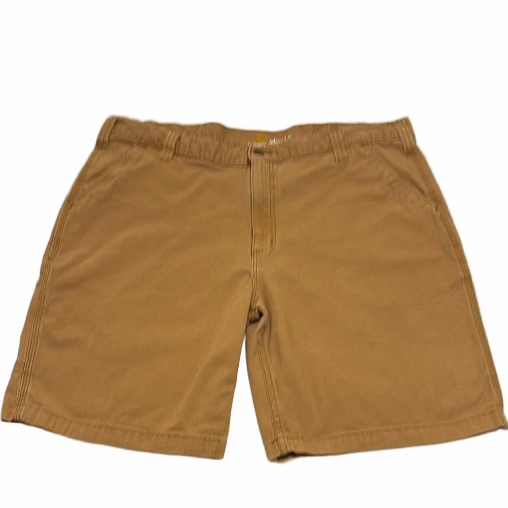 Carhartt Tan Flat Front Shorts Casual Style